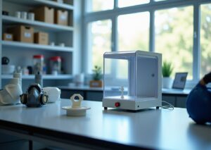 Мастерская 3D печати с безопасной ацетоновой ванной, полированные ABS и ASA детали, средства защиты и вытяжка на рабочем столе